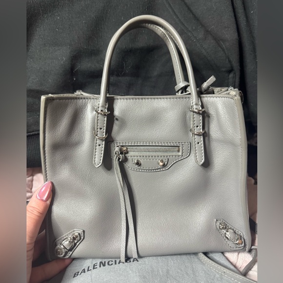 ❌SOLD❌EXCELLENT CONDITION - Balenciaga Papier Grey Leather Mini✨ - Picture 3 of 10